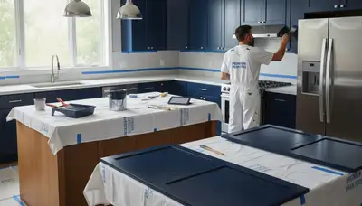 Cabinet painting in Pittsburgh, PA for a durable kitchen cabinet finish
