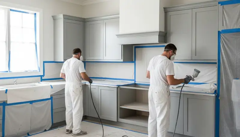 Cabinet painting service in Pittsburgh, PA for durable kitchen cabinet finishes