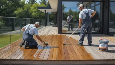 Pittsburgh deck sealing service protecting wood from rain, snow, and humidity in Pittsburgh, PA