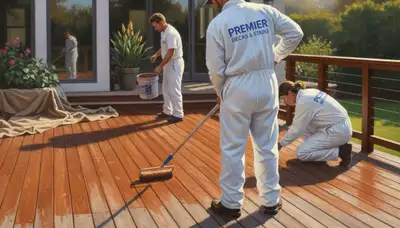 Professional deck staining service in Pittsburgh, PA for wood deck protection and curb appeal