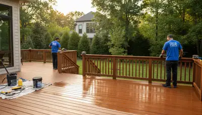 Deck staining service in Pittsburgh, PA for weather protection and a polished wood finish