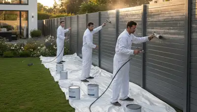 Fence painting in Pittsburgh, PA by Pittsburgh Paint Pros for weather-resistant curb appeal