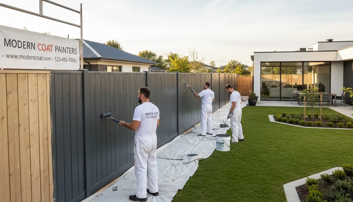 Fence painting service in Pittsburgh, PA protecting wood from weather and curb damage
