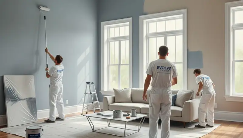 Interior house painting in Pittsburgh, PA by Pittsburgh Paint Pros for homes and walls