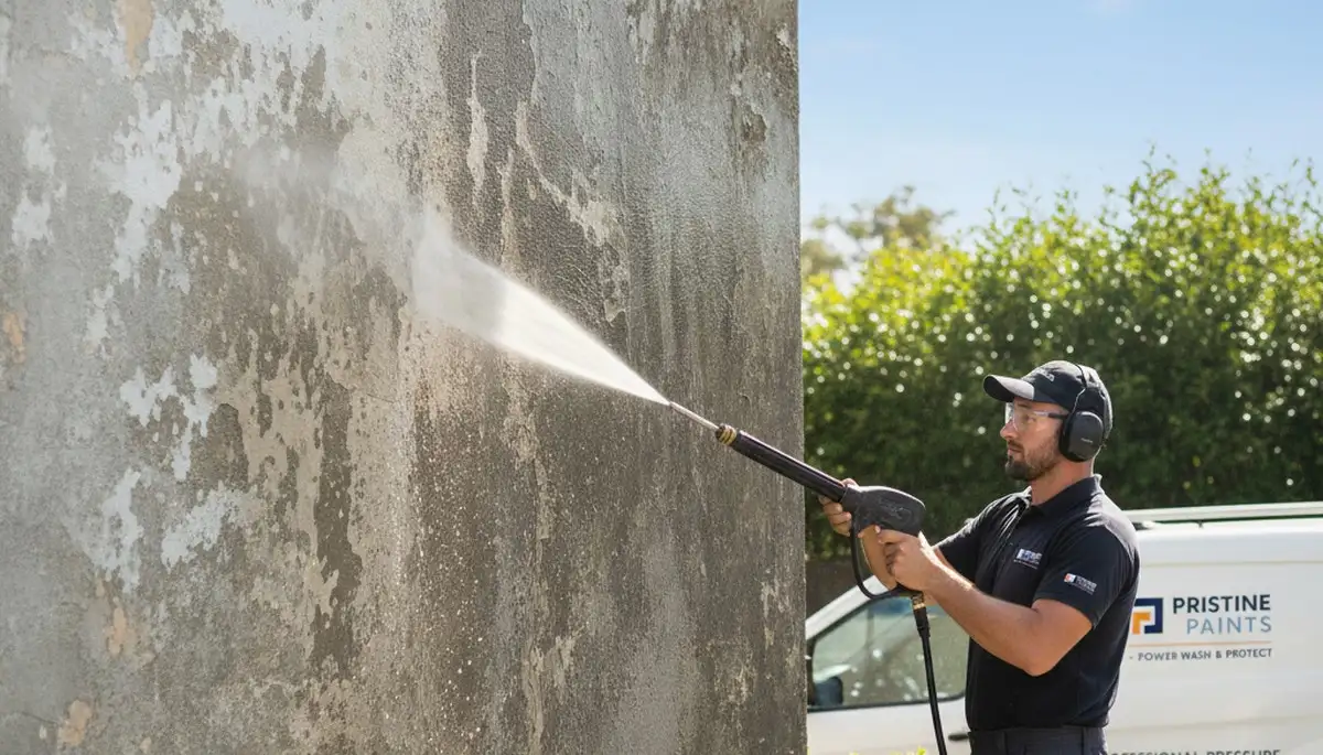 Pressure washing service in Pittsburgh, PA cleaning home siding and removing grime