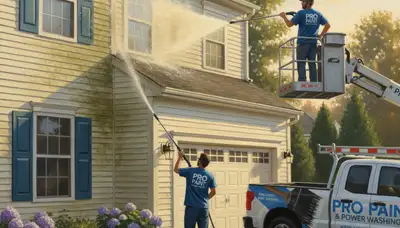 Vinyl siding pressure washing service in Pittsburgh, PA for removing algae, mold, and grime
