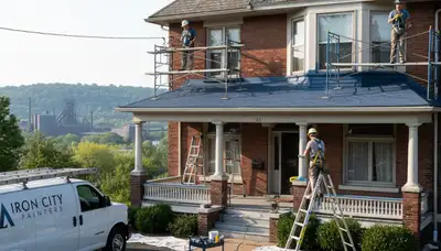 Painting contractor in Pittsburgh, PA providing professional interior and exterior house painting services